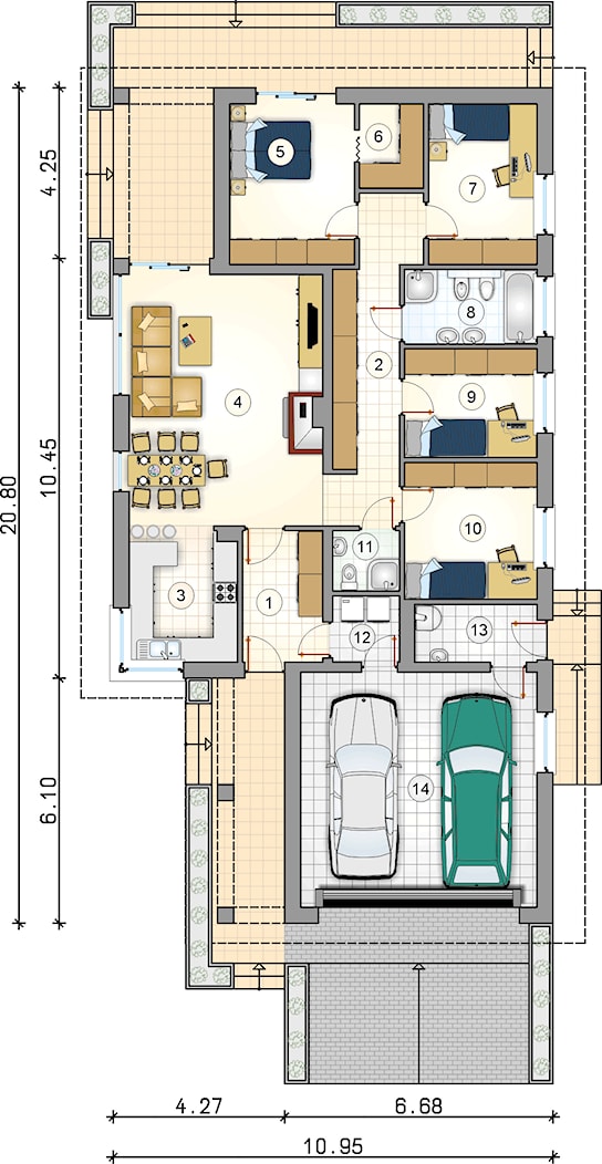 Ibis II - Rzut parteru - zdjęcie od Studio Atrium - Homebook