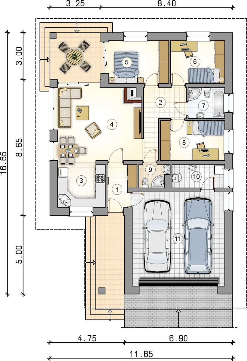 Bursztyn Plus - Rzut parteru - zdjęcie od Studio Atrium