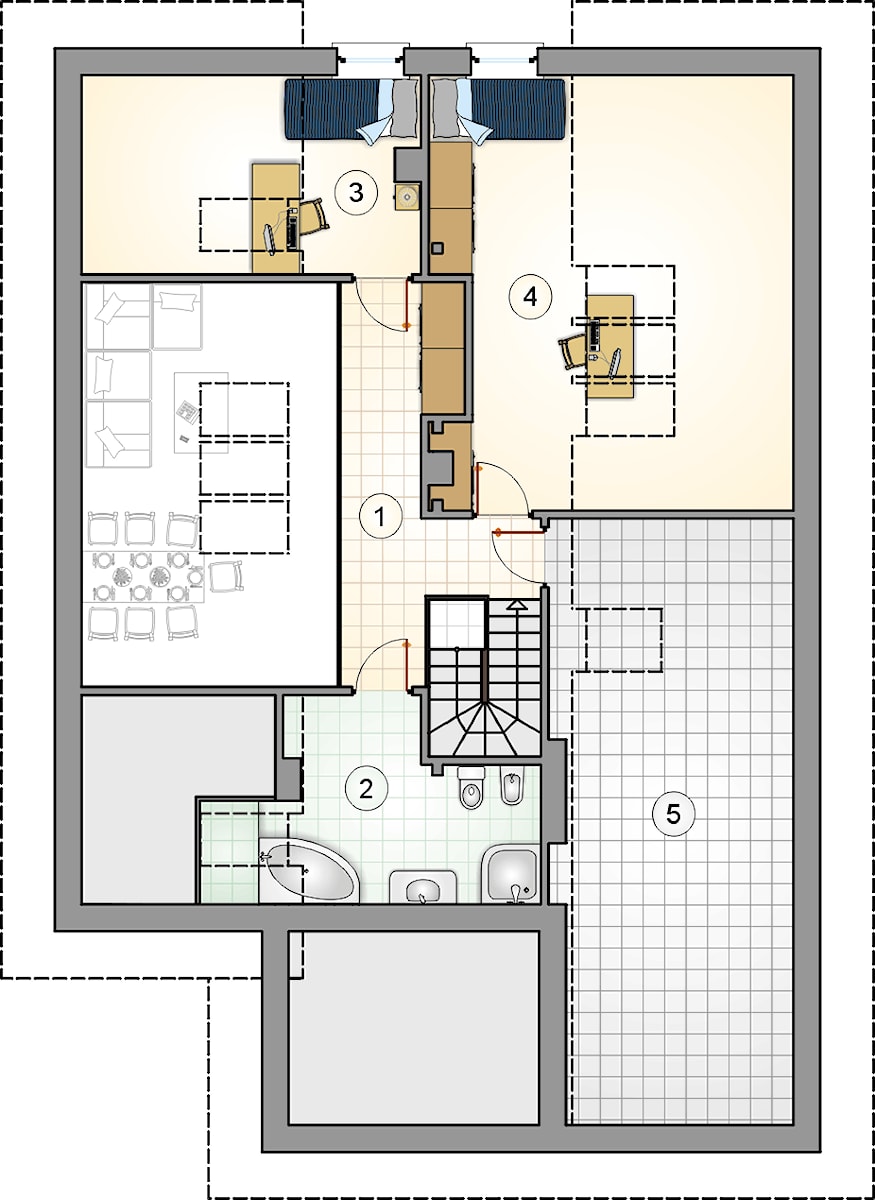 Pelikan XI - Rzut poddasza - zdjęcie od Studio Atrium