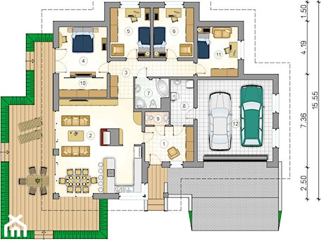 Aranżacje wnętrz - Domy: Saturn IV - Rzut parteru - Studio Atrium. Przeglądaj, dodawaj i zapisuj najlepsze zdjęcia, pomysły i inspiracje designerskie. W bazie mamy już prawie milion fotografii!