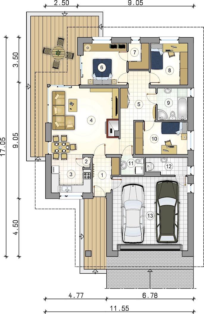 Winona II - Rzut parteru - zdjęcie od Studio Atrium - Homebook