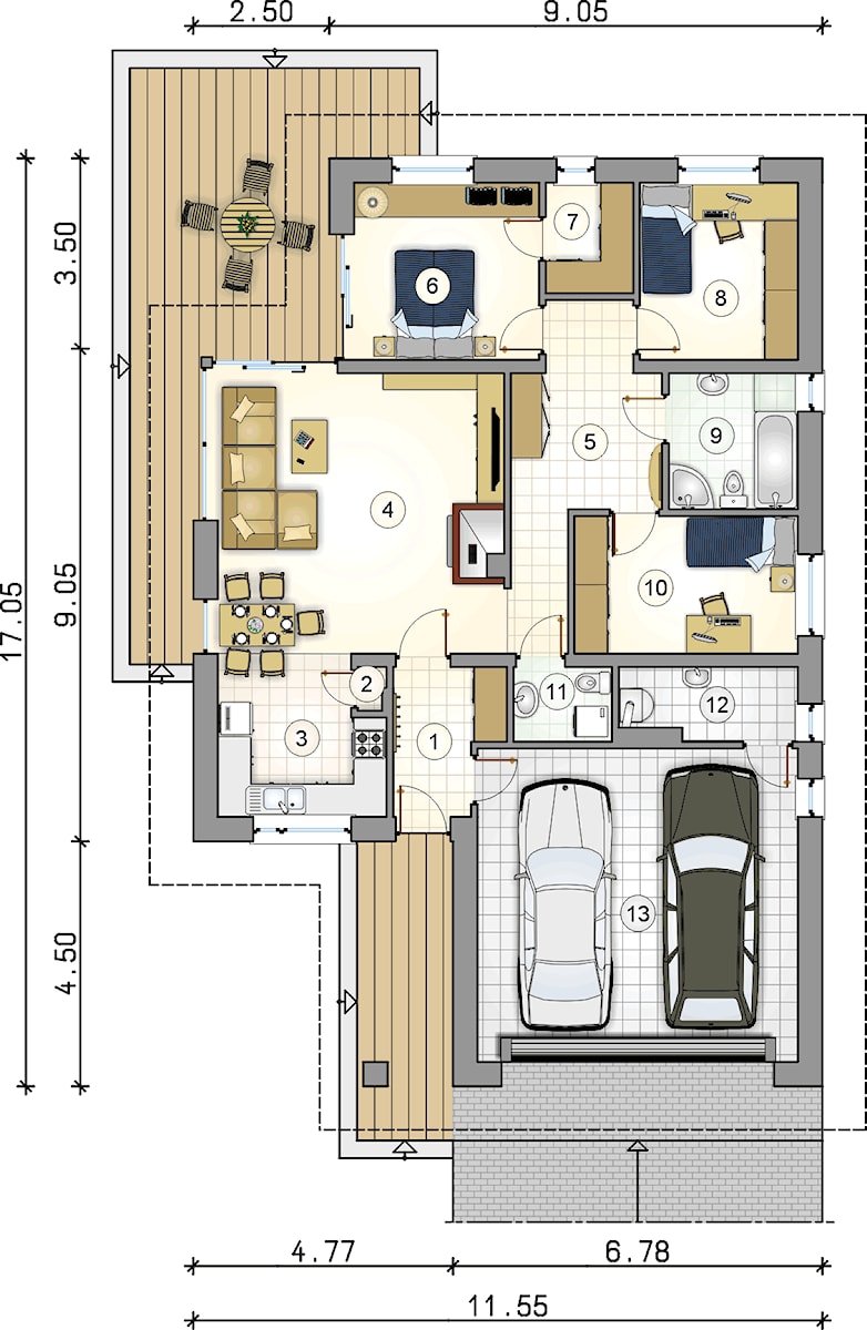 Winona II - Rzut parteru - zdjęcie od Studio Atrium