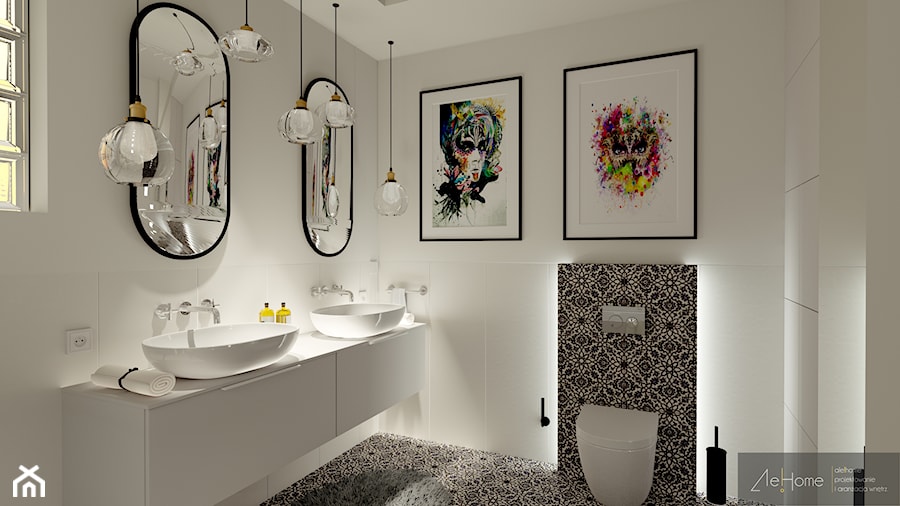 łazienka w bieli - zdjęcie od Ale!home Projektowanie i aranżacja wnętrz