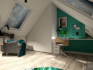Pokój dla nastolatki na poddaszu - zdjęcie od Ale!home Projektowanie i aranżacja wnętrz