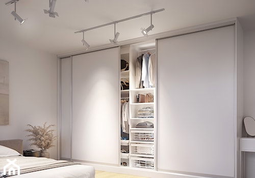 Aranżacje - Duża biała sypialnia, styl nowoczesny - zdjęcie od GTV