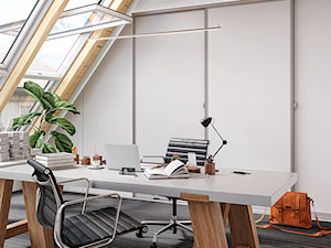 Aranżacje - Średnie w osobnym pomieszczeniu białe biuro, styl nowoczesny - zdjęcie od GTV