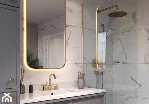 Aranżacje - Mała średnia łazienka, styl glamour - zdjęcie od GTV