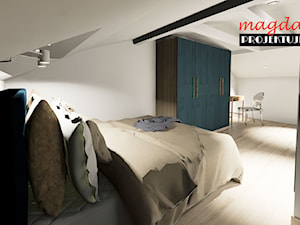 Mieszkanie z antresolą - Sypialnia, styl nowoczesny - zdjęcie od Studio Magda Projektuje