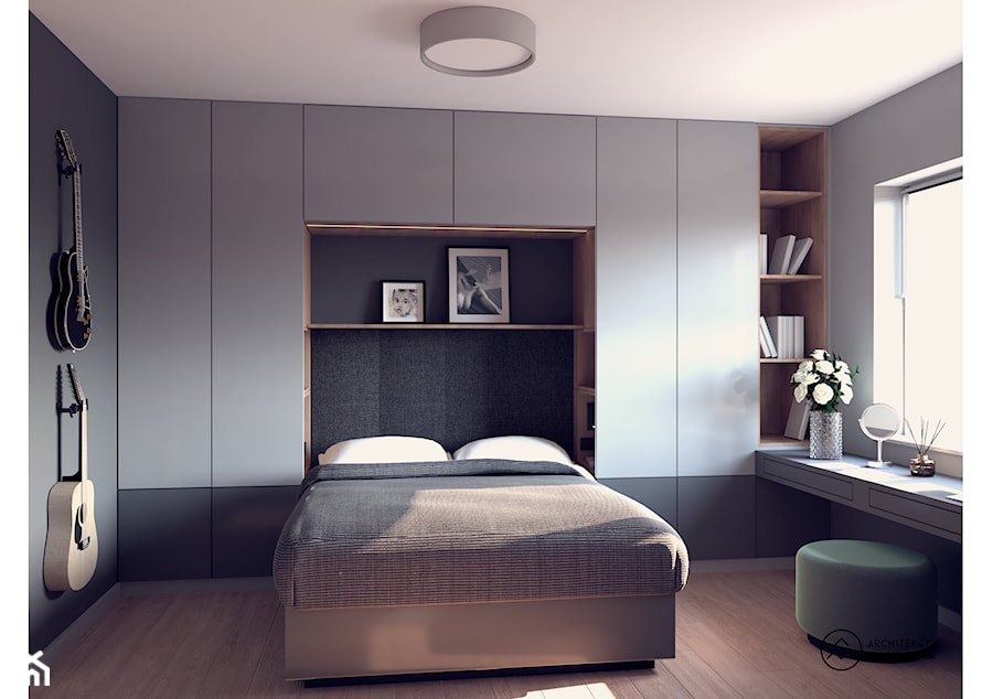 Mieszkanie soft-loft dla 2+1 - Sypialnia - zdjęcie od Architekci Modelarnia