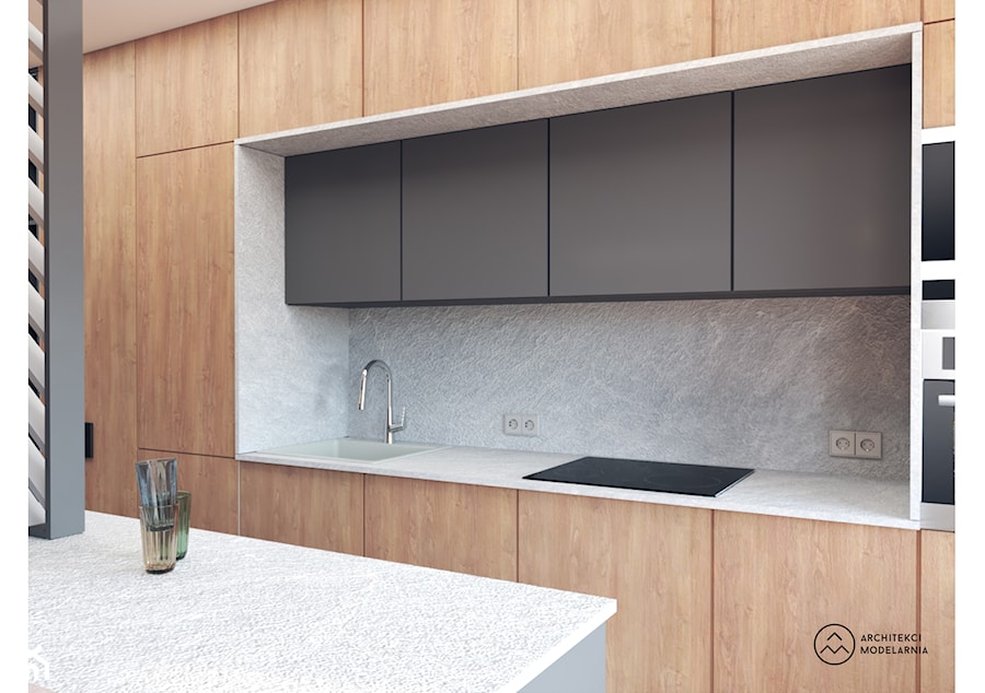 Mieszkanie soft-loft dla 2+1 - Kuchnia, styl industrialny - zdjęcie od Architekci Modelarnia