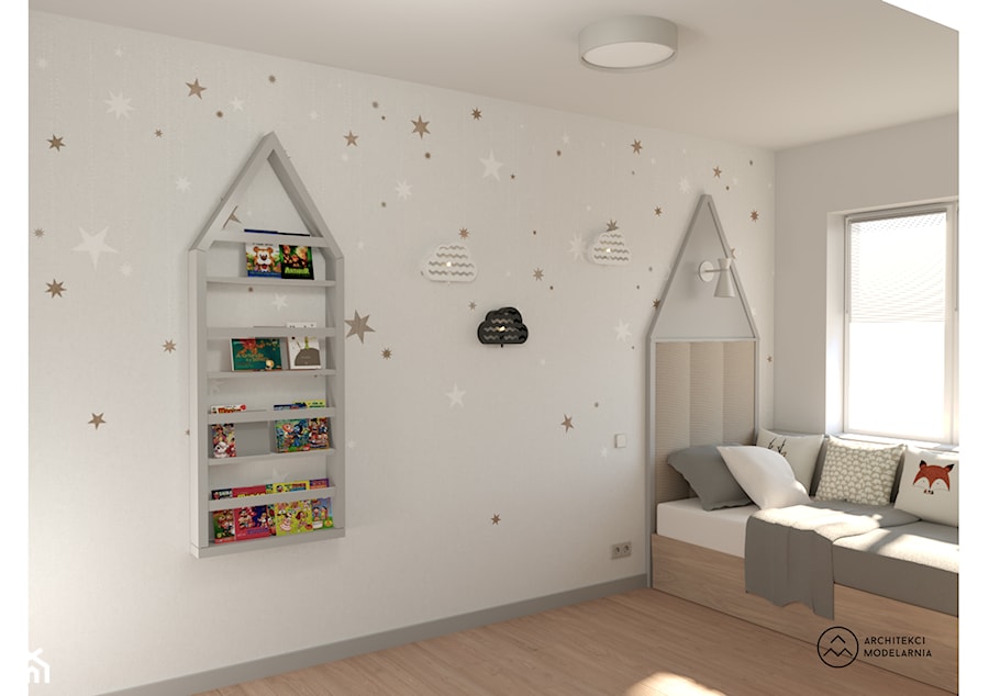 Mieszkanie soft-loft dla 2+1 - Pokój dziecka - zdjęcie od Architekci Modelarnia