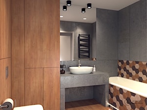 Mieszkanie soft-loft dla 2+1 - Łazienka, styl industrialny - zdjęcie od Architekci Modelarnia
