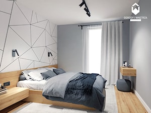 Mieszkanie w szarościach - Sypialnia, styl skandynawski - zdjęcie od KAROLINA POPIEL - ARCHITEKTURA WNĘTRZ