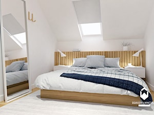 Dom Umami - Średnia biała sypialnia, styl nowoczesny - zdjęcie od KAROLINA POPIEL - ARCHITEKTURA WNĘTRZ