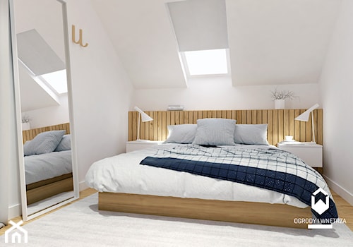 Dom Umami - Średnia biała sypialnia, styl nowoczesny - zdjęcie od KAROLINA POPIEL - ARCHITEKTURA WNĘTRZ