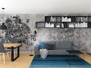 Mieszkanie na Zabłociu 2. - Salon, styl nowoczesny - zdjęcie od KAROLINA POPIEL - ARCHITEKTURA WNĘTRZ