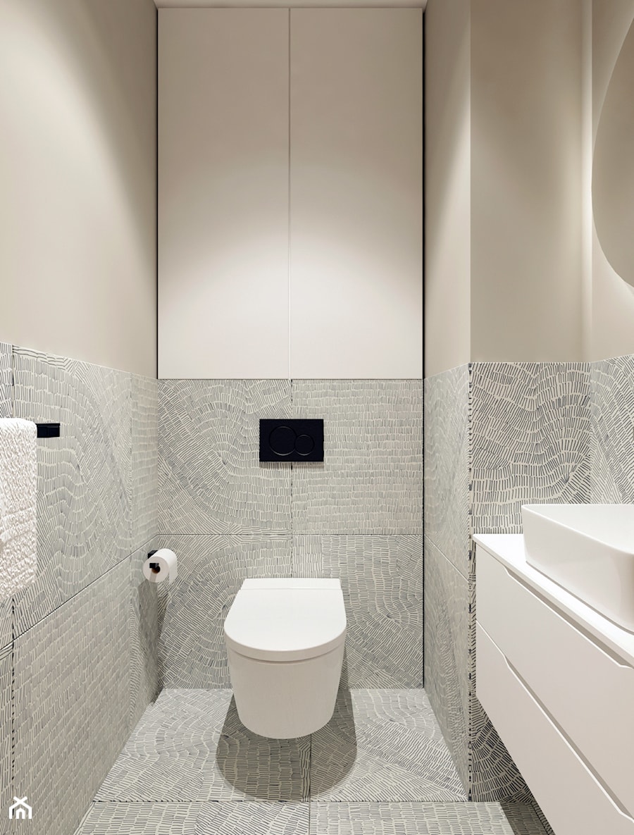 Mała łazienka z WC - zdjęcie od KAROLINA POPIEL - ARCHITEKTURA WNĘTRZ