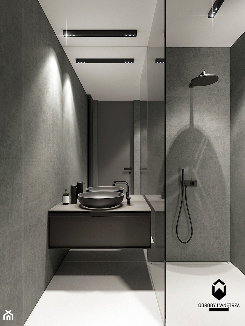 Minimalistyczna łazienka - Łazienka, styl minimalistyczny - zdjęcie od KAROLINA POPIEL - ARCHITEKTURA WNĘTRZ - Homebook