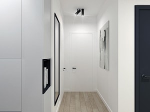 Mieszkanie w Warszawie - Średni biały hol / przedpokój, styl nowoczesny - zdjęcie od KAROLINA POPIEL - ARCHITEKTURA WNĘTRZ
