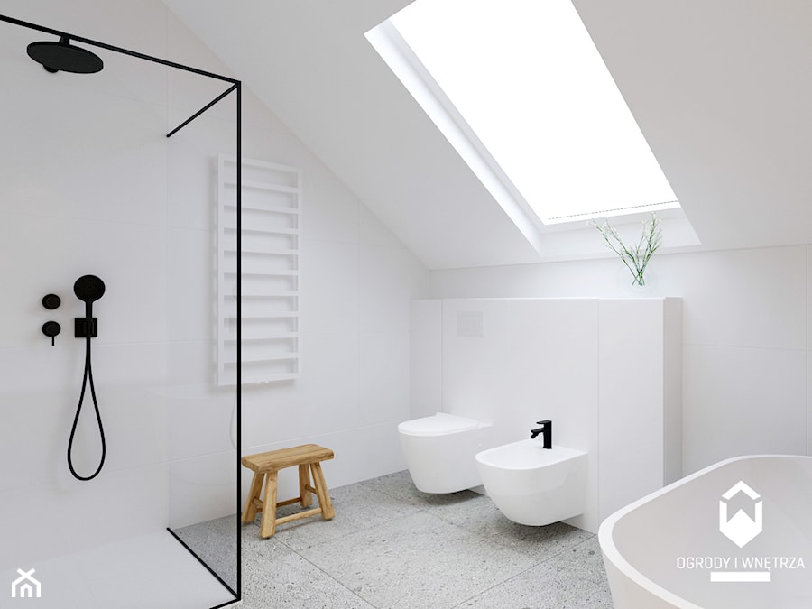 Jasny pokój kąpielowy - zdjęcie od KAROLINA POPIEL - ARCHITEKTURA WNĘTRZ