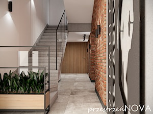 Przestrzeń biurowa firmy Repablo - Średnie beżowe szare biuro, styl industrialny - zdjęcie od przestrzeńNOVA