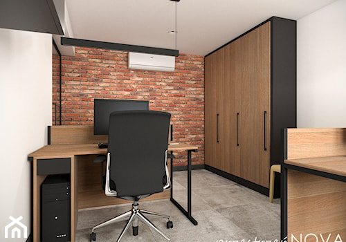 Przestrzeń biurowa firmy Repablo - Średnie białe biuro, styl industrialny - zdjęcie od przestrzeńNOVA