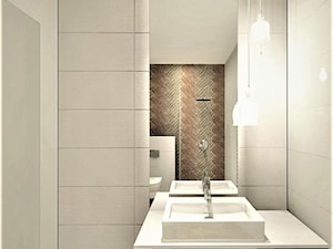Rewal, Oasis - Łazienki - Mała bez okna z lustrem łazienka, styl rustykalny - zdjęcie od WKWADRAT - PRACOWNIA ARANŻACJI WNĘTRZ