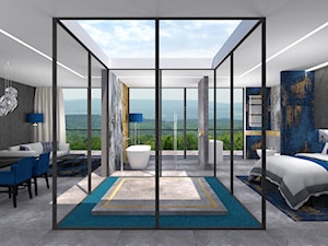 Projekt koncepcyjny łazienki w dwuosobowym apartamencie w hotelu**** - Wnętrza publiczne, styl nowoczesny - zdjęcie od WKWADRAT - PRACOWNIA ARANŻACJI WNĘTRZ