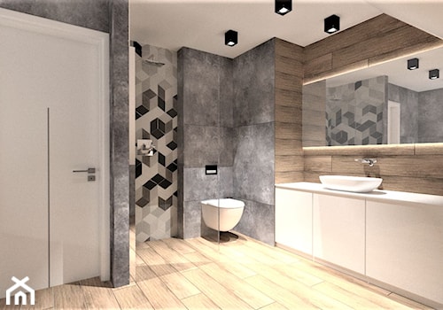 Łazienka w stylu nowoczesnym - Duża z punktowym oświetleniem łazienka, styl tradycyjny - zdjęcie od WKWADRAT - PRACOWNIA ARANŻACJI WNĘTRZ