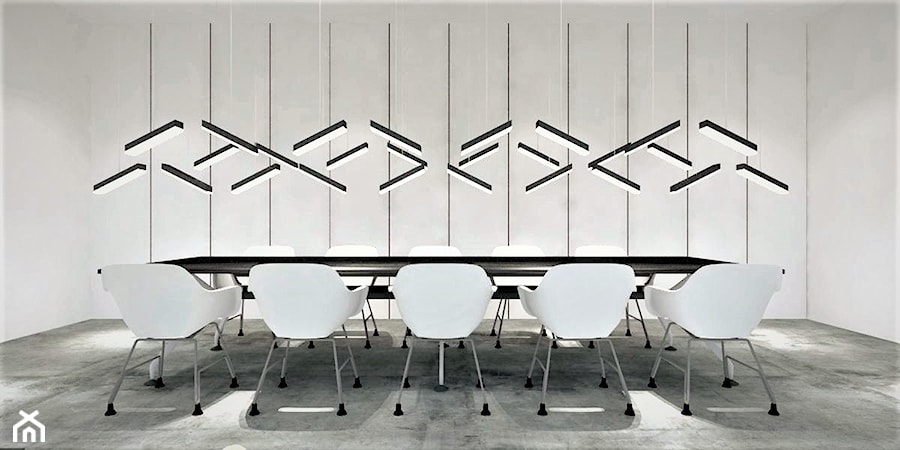 Projekt biura - Średnie białe biuro, styl minimalistyczny - zdjęcie od WKWADRAT - PRACOWNIA ARANŻACJI WNĘTRZ