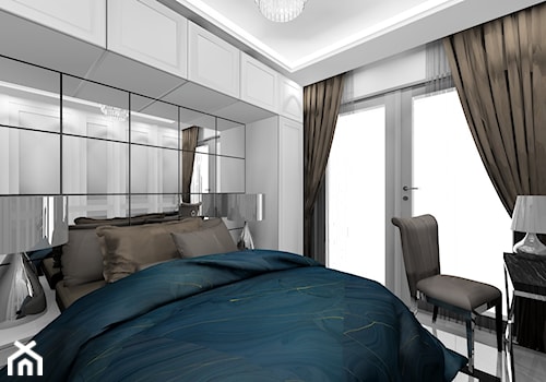 Sypialnia w stylu glamour - Wnętrza publiczne, styl tradycyjny - zdjęcie od WKWADRAT - PRACOWNIA ARANŻACJI WNĘTRZ