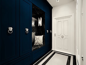 Korytarz Niebieski - Średni biały hol / przedpokój, styl glamour - zdjęcie od WKWADRAT - PRACOWNIA ARANŻACJI WNĘTRZ