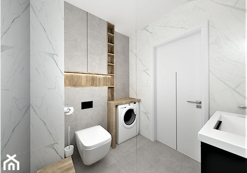 Łazienka - Średnia bez okna z pralką / suszarką łazienka, styl nowoczesny - zdjęcie od WKWADRAT - PRACOWNIA ARANŻACJI WNĘTRZ