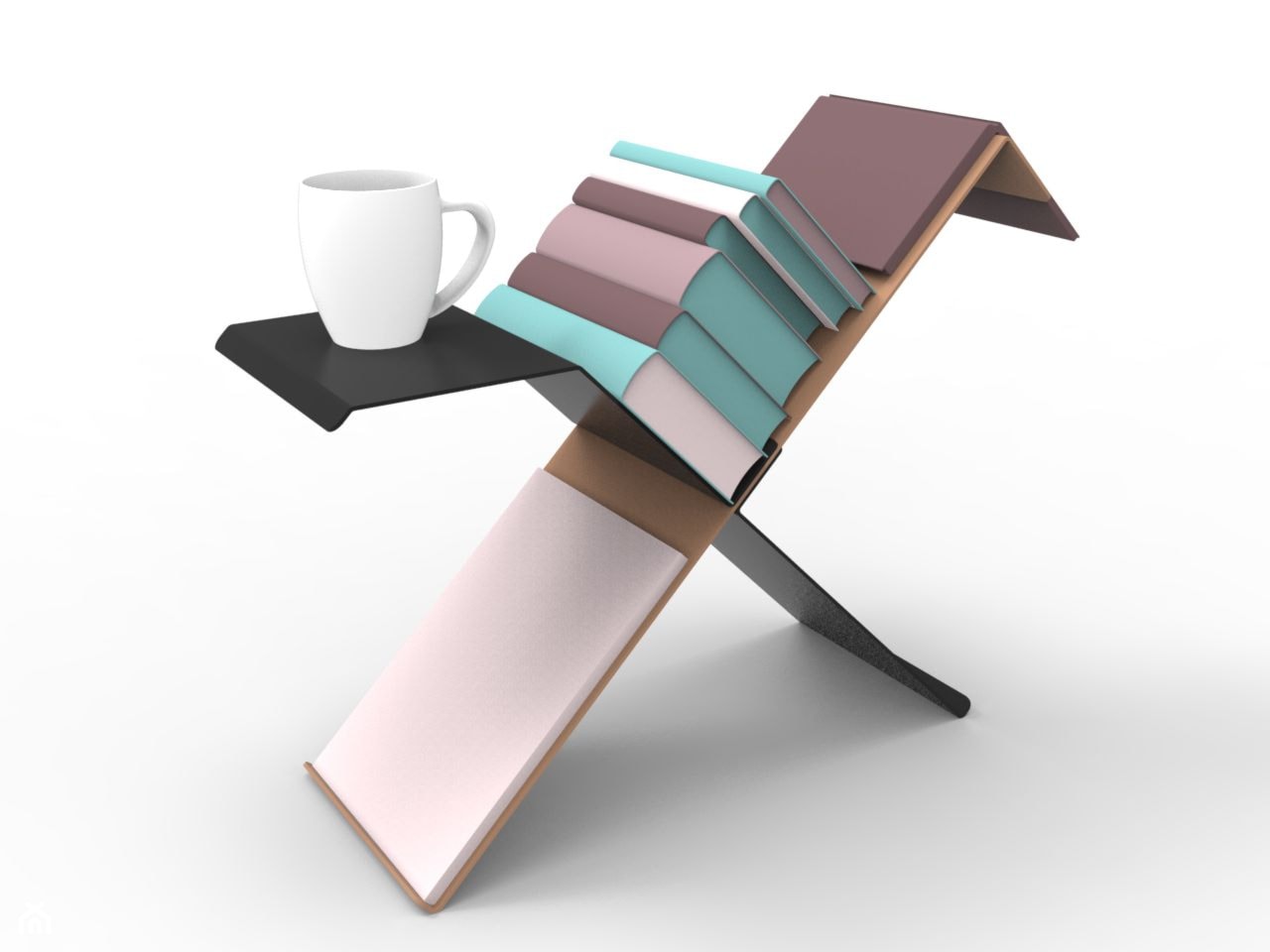 Stolik kawowy X-Books (miedziany) - zdjęcie od KIZO Design • Meble Nowoczesnych Wnętrz! - Homebook