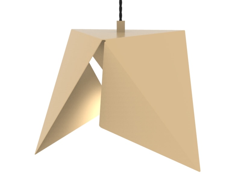 Lampa wisząca Origami duża (złota) - zdjęcie od KIZO Design • Meble Nowoczesnych Wnętrz! - Homebook