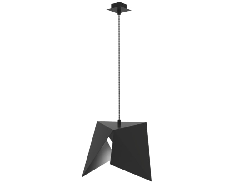 Lampa wisząca Origami duża (czarna) - zdjęcie od KIZO Design • Meble Nowoczesnych Wnętrz! - Homebook
