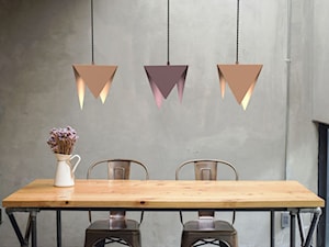 Lampa wisząca Origami potrójna (miedziana/chrome) - zdjęcie od KIZO Design • Meble Nowoczesnych Wnętrz!