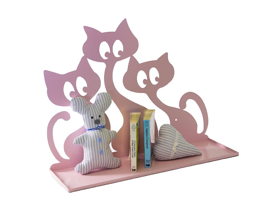 Półka ścienna Cats (różowa) - zdjęcie od KIZO Design • Meble Nowoczesnych Wnętrz!