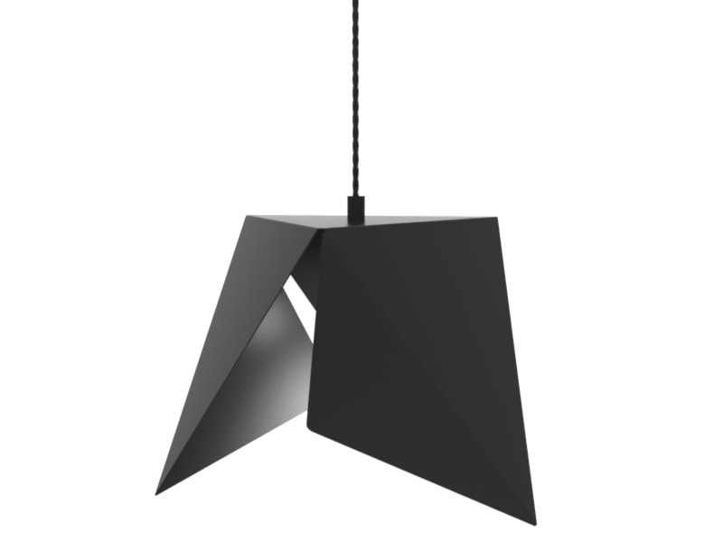 Lampa wisząca Origami duża (czarna) - zdjęcie od KIZO Design • Meble Nowoczesnych Wnętrz! - Homebook