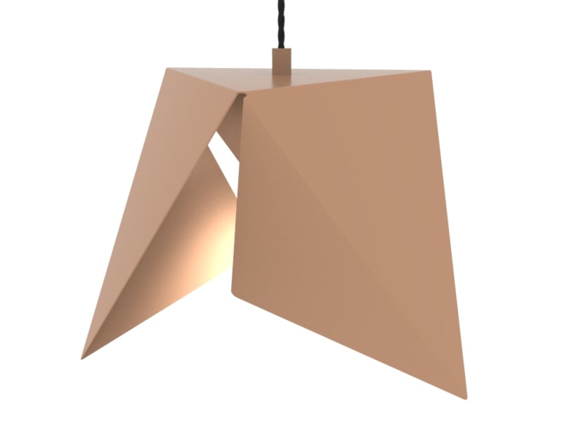Lampa wisząca Origami duża (miedziana) - zdjęcie od KIZO Design • Meble Nowoczesnych Wnętrz! - Homebook