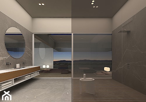 shapeShift - Średnia na poddaszu z lustrem łazienka z oknem, styl nowoczesny - zdjęcie od Anna Maj Interiors