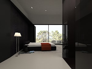 outLooK - Duża biała czarna sypialnia, styl nowoczesny - zdjęcie od Anna Maj Interiors