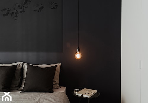 leyLines - Średnia biała czarna sypialnia, styl nowoczesny - zdjęcie od Anna Maj Interiors