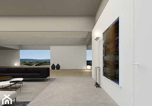 shapeShift - Średni biały z marmurem na podłodze hol / przedpokój, styl nowoczesny - zdjęcie od Anna Maj Interiors