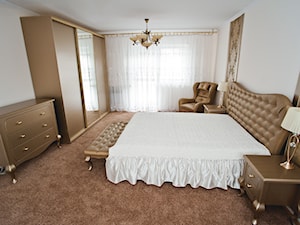Pokój styl Art Deco - Średnia biała sypialnia, styl glamour - zdjęcie od irfoto - fotografia wnętrz i architektury