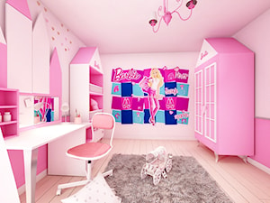 Pokój Barbie - Średni różowy pokój dziecka dla dziecka dla nastolatka dla dziewczynki, styl nowoczesny - zdjęcie od Sharing4Kids
