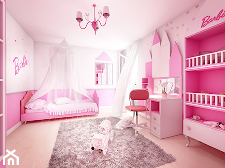 Aranżacje wnętrz - Pokój dziecka: Pokój Barbie - Duży różowy pokój dziecka dla nastolatka dla dziewczynki, styl nowoczesny - Sharing4Kids. Przeglądaj, dodawaj i zapisuj najlepsze zdjęcia, pomysły i inspiracje designerskie. W bazie mamy już prawie milion fotografii!