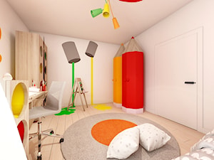 Pokój Plastyczki - Duży biały pokój dziecka dla dziecka dla nastolatka dla chłopca dla dziewczynki, styl nowoczesny - zdjęcie od Sharing4Kids