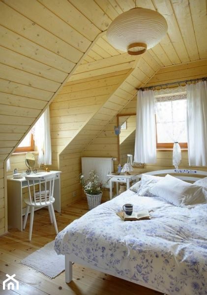 Letniskowe - Sypialnia, styl skandynawski - zdjęcie od Tatra House- domy z drewna, nowoczesne, szkieletowe, minimalistyczne, letniskowe, ogrodowe, indywidualne projekty - Homebook