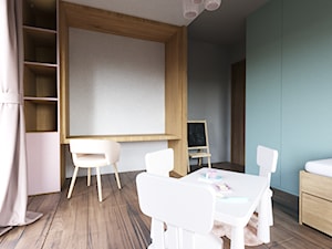 PROJEKT DOMU NA PODHALU - Średni biały niebieski pokój dziecka dla dziecka dla nastolatka dla chłopca dla dziewczynki, styl nowoczesny - zdjęcie od pracownia@6anstudio.pl